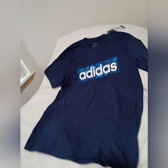 Adidas Men's Linear Fill Shirt - Navy - Picture 2 of 4